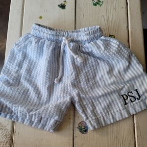 Seersucker Monogrammed Shorts